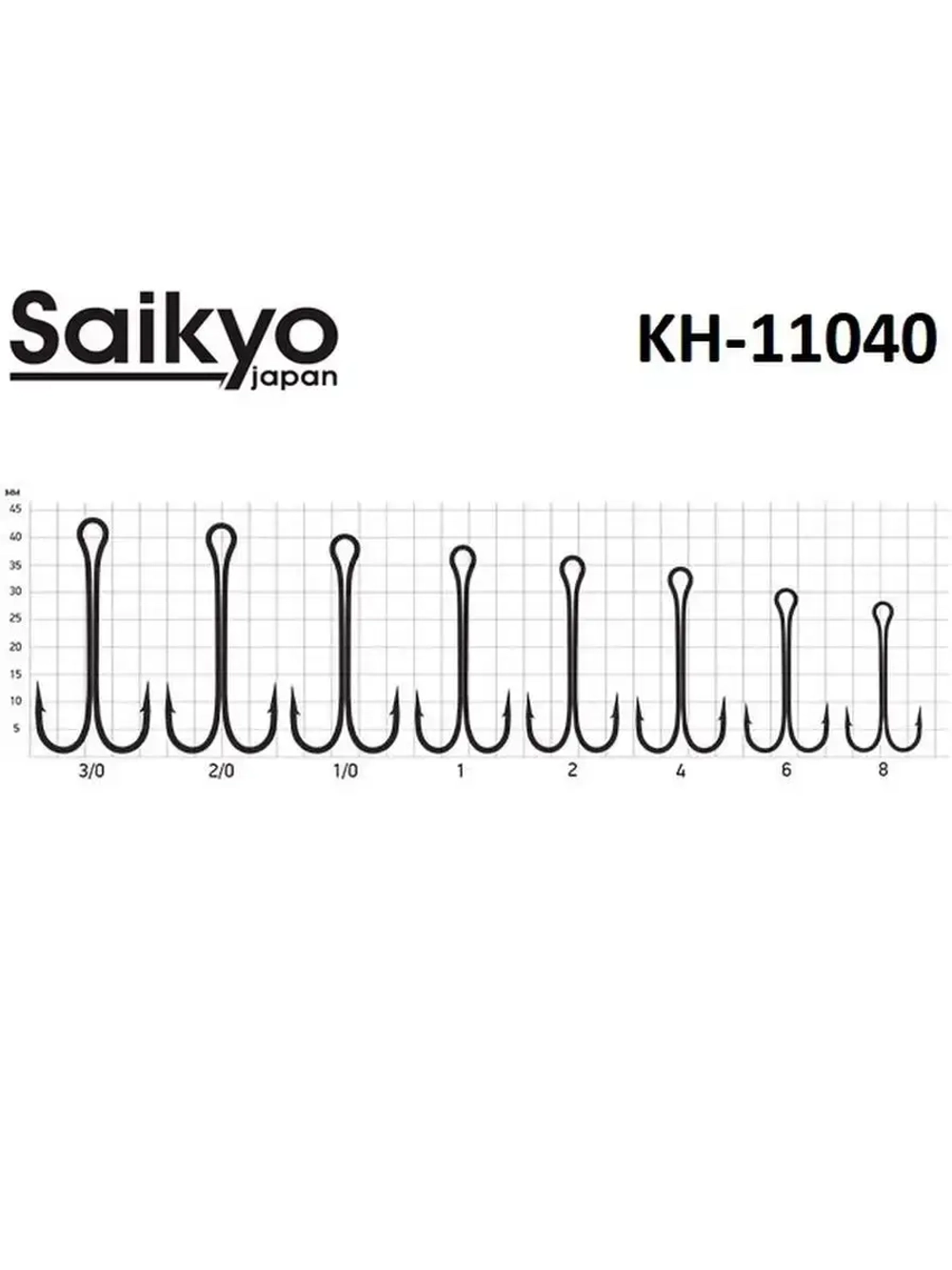 Крючки двойные LONG SHANK KH-11040 BN