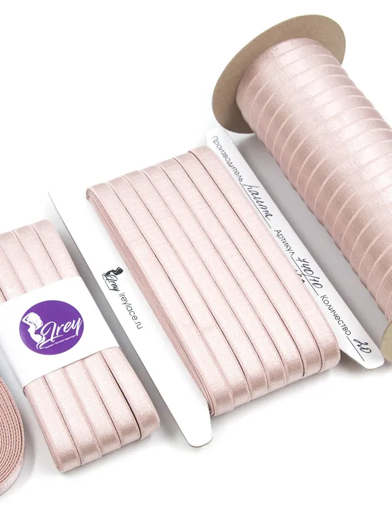 168 740/10 Бретель глянец Lauma 10 мм, серебристый пион 168