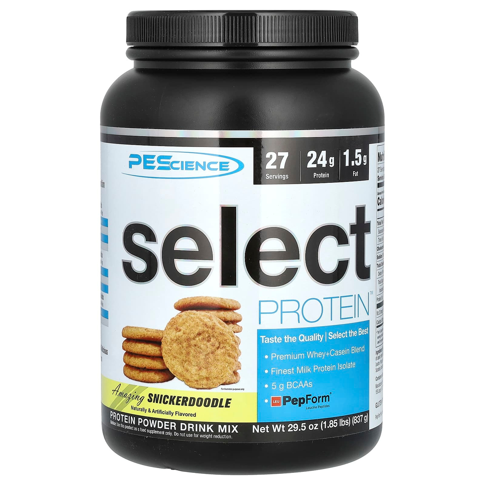 PEScience, Select Protein™, порошковая смесь для приготовления напитка, Amazing Snickerdoodle, 837 г (1,85 фунта)