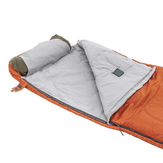 Спальный мешок TORO Wide 200R (220Х90, правый, стратекс, оранжевый) (T-HS-SB-TW-200R) Helios