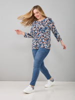 Лонгслив ЛНв-306/тсиний-леопард