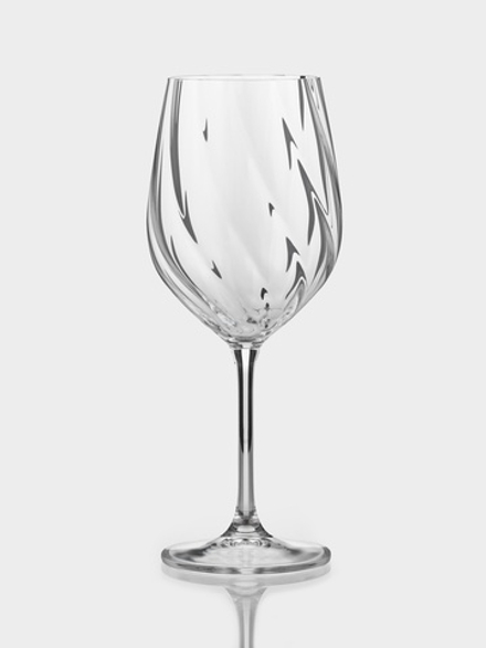 Бокалы для белого вина CRYSTAL BOHEMIA CREX OPTIC, 480 мл, набор 2 шт., стекло, прозрачные