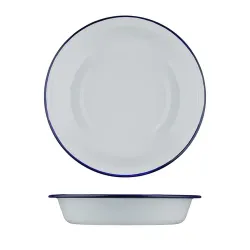 Салатник 700 мл d 21 см h3,9 см Blue Rim эмалированая сталь SUNNEX [1]