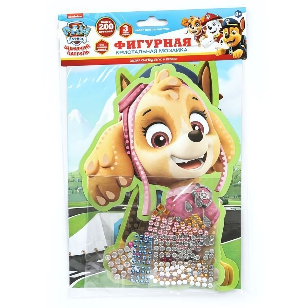 Кристальная мозаика 17*23см фигурная "Щенячий Патруль" CRYSTFIG-114790 (Мультиарт)