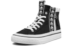 Kappa Slip Resistant Abrasion Resistant High top Canvas Shoes Unisex Black