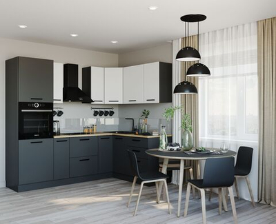 Кухонный гарнитур угловой Вегас 2400х1600 столешница 26 мм