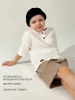 Костюм с шортами и футболкой из муслина на лето