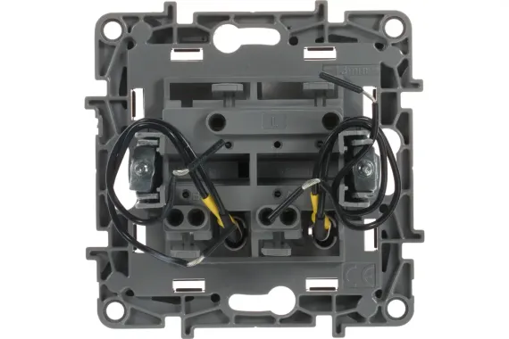 Выключатель Legrand Etika 2-клавишный с индикатором антрацит 30172