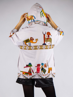 Зип худи «Прелюдия к цивилизации», принт по мотивам художника Виктора Браунера