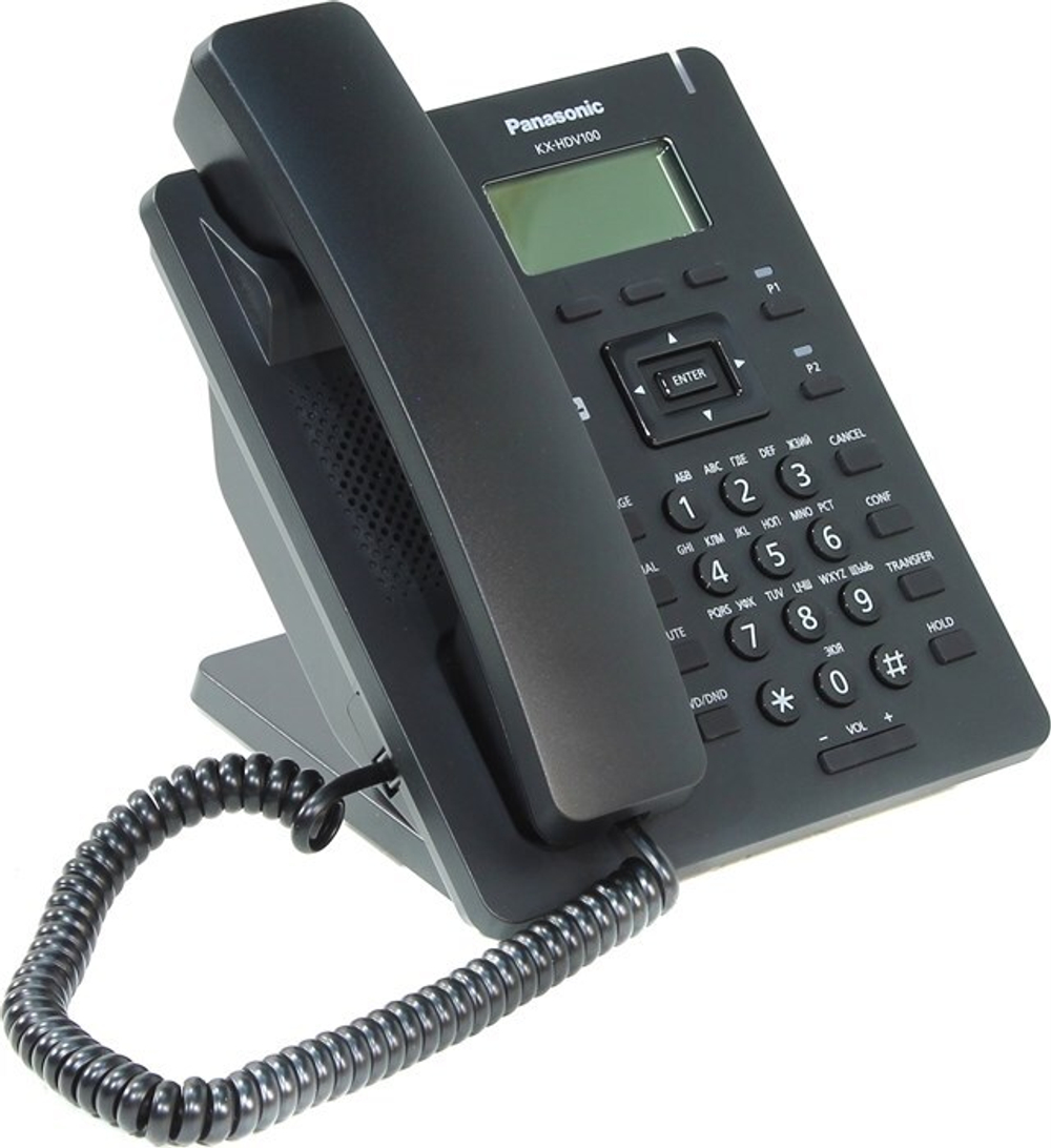 IP телефон Panasonic KX-HDV100RU-B Black SIP линия, HD звук, 1 порт Ethernet