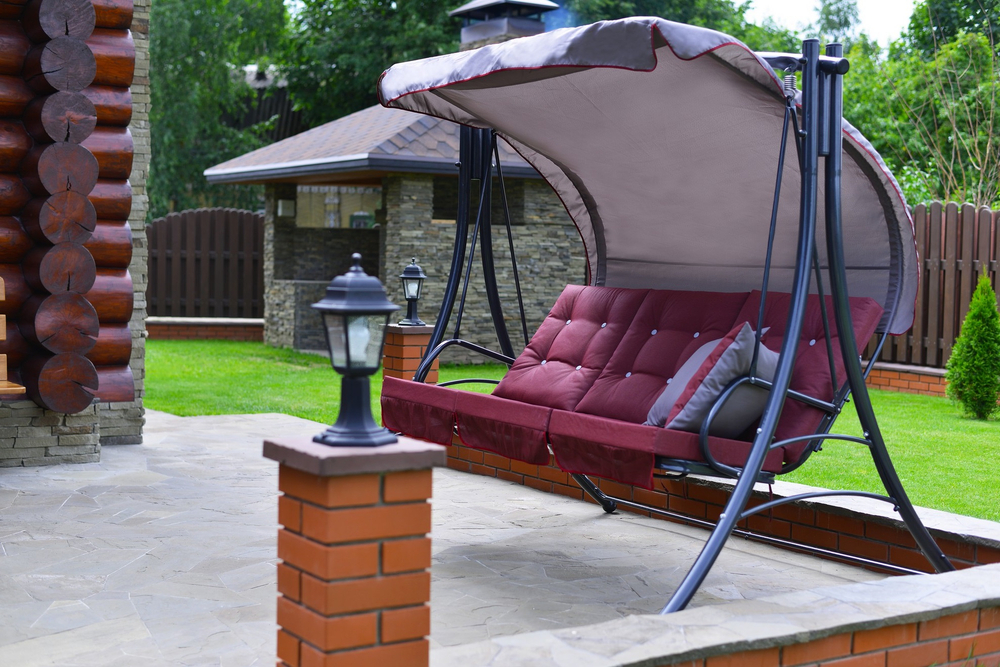 Качели садовые 3-х местные Пагода арт.с916