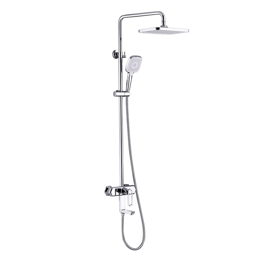 LM3962C Lemark смеситель для ванны и душа с регулируемой высотой штанги Prizma