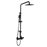 Душевая термостатическая система с изливом и с регулировкой высоты BLAUTHERM 945612RPK300NM черная