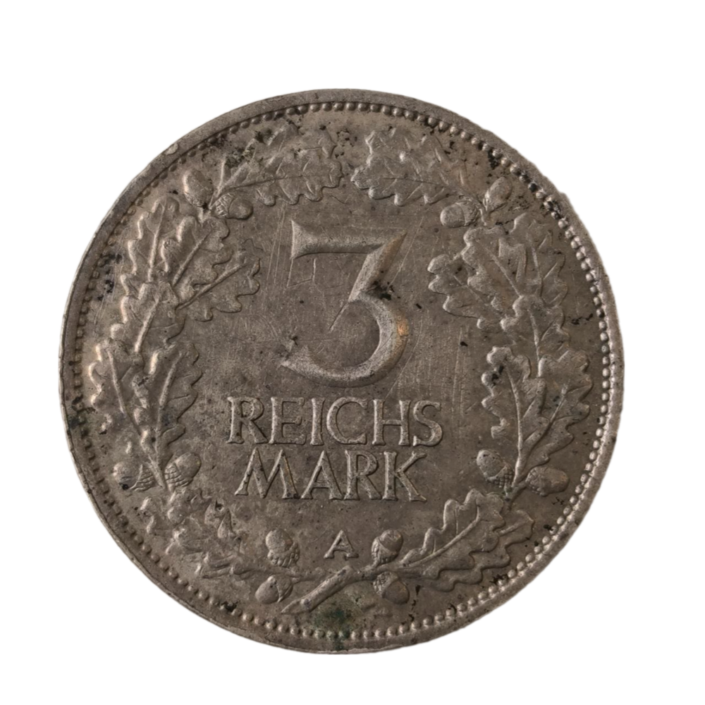 Монета 3 рейхсмарки Германия 1925 год
