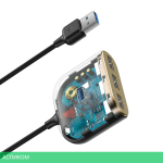 USB-хаб Baseus Square Round Black (CAHUB-AY01)