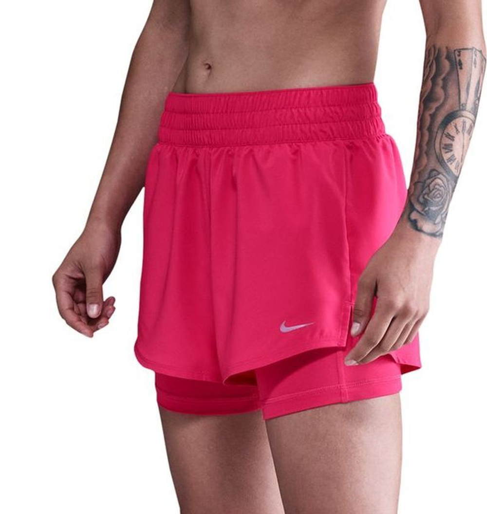 Женские теннисные шорты Nike Dri-Fit One - rush pink/reflective silver