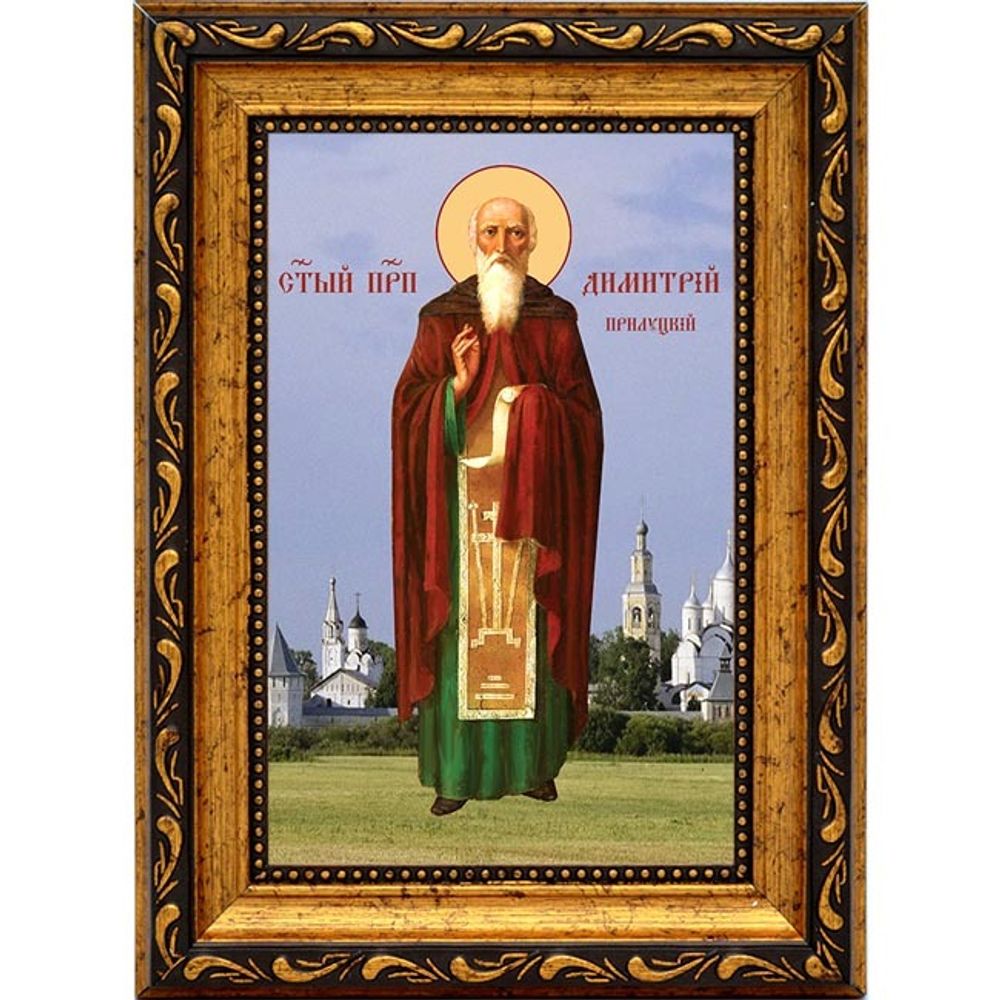 Димитрий Прилуцкий, Вологодский, Преподобный игумен. Икона на холсте.