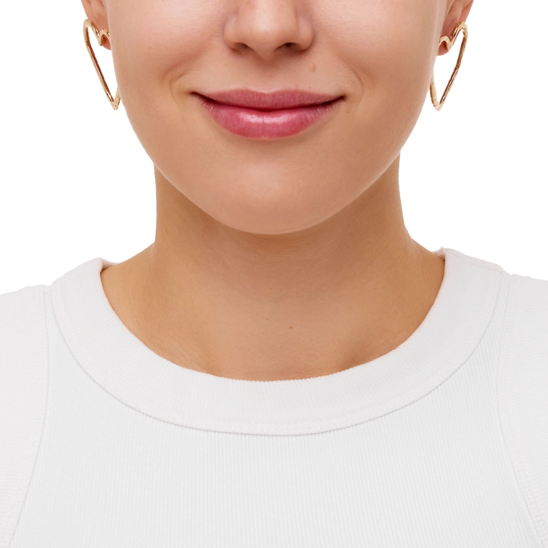 Серьги Пустые Сердца – Золото