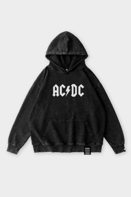 Худи SHMOT "ACDC" GARMENT DYE Черный