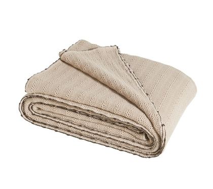 Покрывало ARTESIA CHANVRE 180Х260 100% Blanc des Vosges 180x260 Бежевый