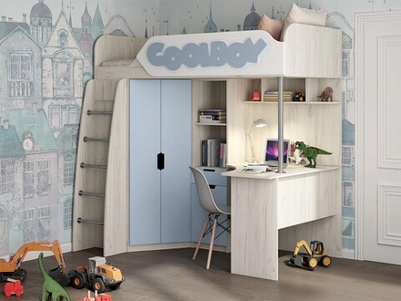 Детская 3Д Кровать чердак ДН-85 левое исполнение