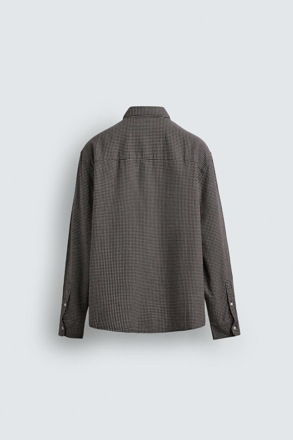 ZARA РУБАШКА С ФЛАНЕЛЕВОЙ ОТДЕЛКОЙ, КОРИЧНЕВЫЙ/ЭКРЮ