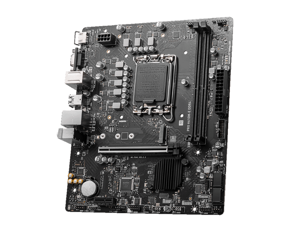 Материнская плата MSI PRO H610M-E DDR4 LGA1700 H610 2xDDR4 4xSATA3 M.2 VGA HDMI mATX