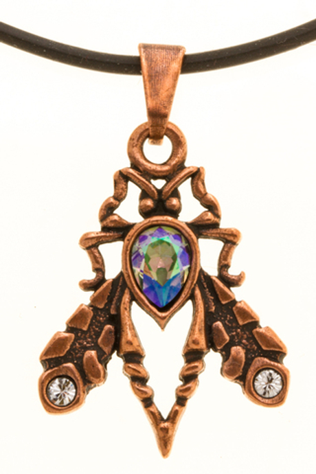 "Биитле"  подвеска в медном покрытии из коллекции "Кассида" от Jenavi с замком карабин