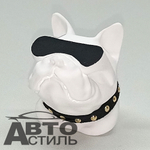 Ароматизатор-игрушка -на обдув- Собачка Бульдог -(жидк)- YC-31WSG White SUNglasses