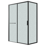 Душевое ограждение Grossman Style 100.K33.05.120.21.02-200.K33.05.100.21.02 (120х100х195) раздвижная(левая),черный матовый,стекло шиншилла,2 места