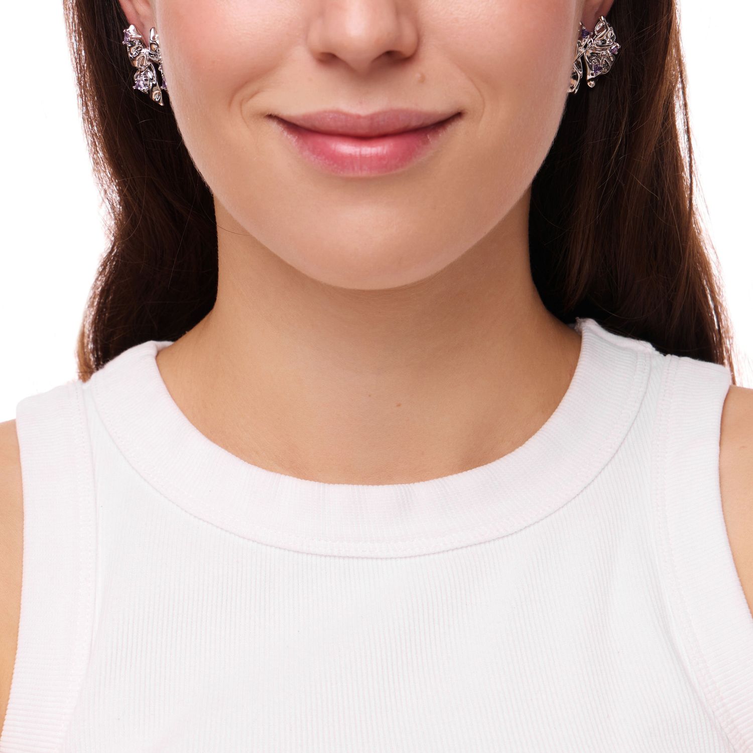 Серьги Silver Mint Bow Earrings