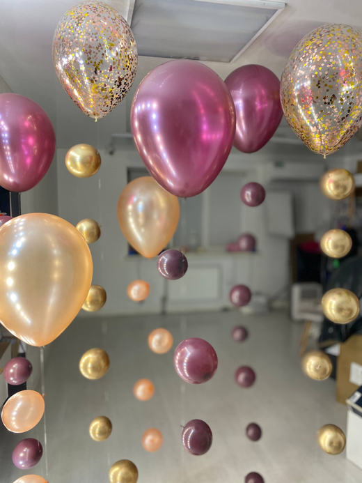 Пузырь 1 стандартный однотонный перламутр/пастель + 6 малышей