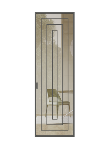 Раздвижная алюминиевая перегородка Minoli Split 19