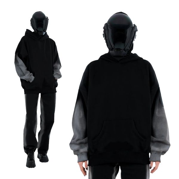 Худи Fade Spray-Painted Heavy Cotton черный - фото 2