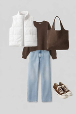 Жилет женский с воротником "HN-16" белый