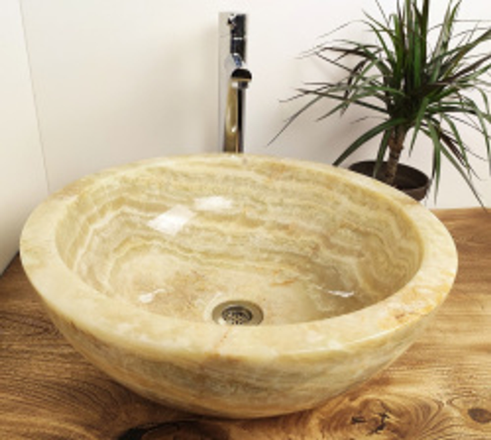 Раковина из оникса Bowl Yellow Small BO-60266 40*40*15