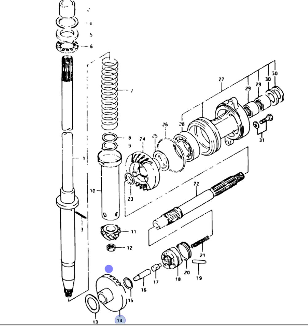 Шестерня редуктора Suzuki DT40 (57510-94402-000)