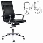 Кресло офисное BRABIX PREMIUM "Kayman EX-532", экокожа, хром, черное, 532543