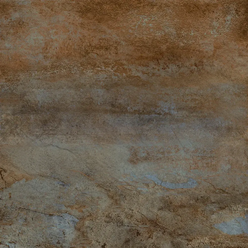 Керамогранит Alma Ceramica GFU04OXD40R Oxide 60x60 голубой / коричневый сахарный под металл