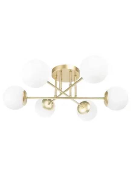 Люстра потолочная E14*6*40W золото,белый