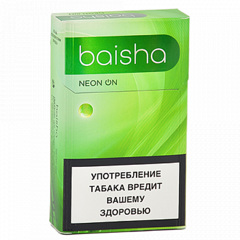 Стики Baisha Neon On - табак с манго, персиком и капсулой (блок - 10 пачек)