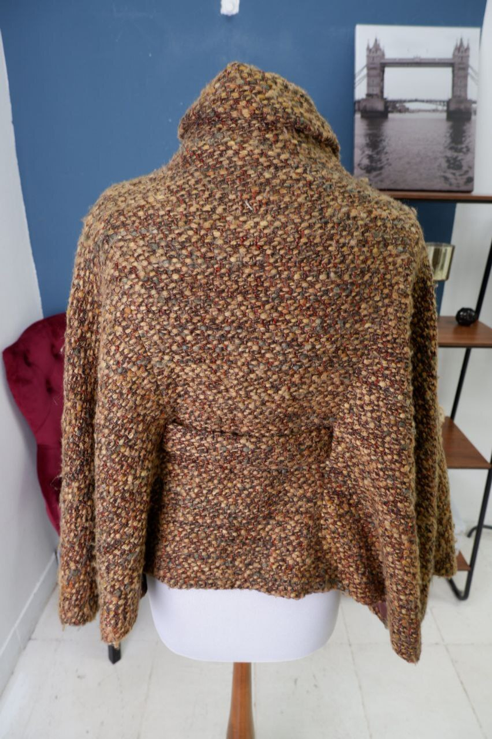 Пончо Peter James с шерстью