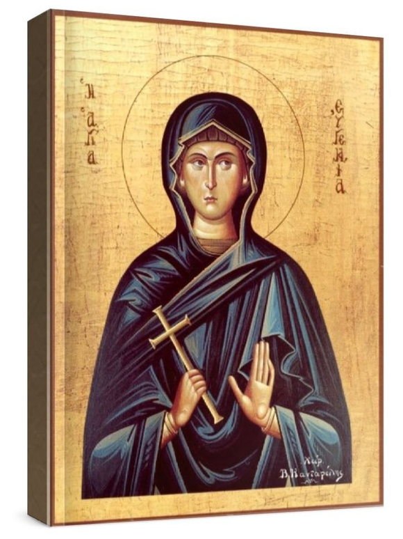 Евгения Римская (рукописная икона)