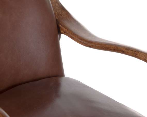 Кресло Finn Juhl Model 45 RS217, коричневая кожа