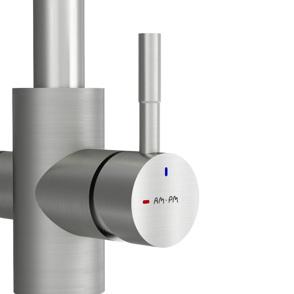 Смеситель для кухни с L-изливом с каналом для питьевой воды, сатин AM.PM X-Joy S F85B05711