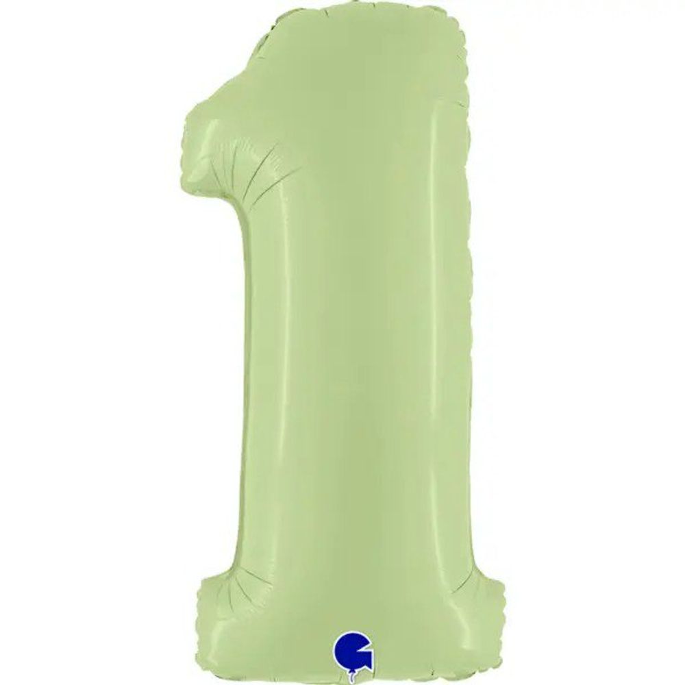 Цифра "1" Оливковый Сатин