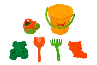 Набор №166 (ведро-цветок бол. лоп. №5, форм. лейка мал. №4) (Полесье)