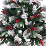 Елка «Грация» 120 см, ПВХ, леска, резина с белым напылением (шишки и ягоды), 337 веток