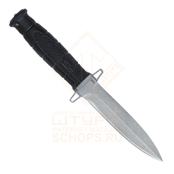 Нож Саро Стрим AUS-6 резина, Black/Stonewash