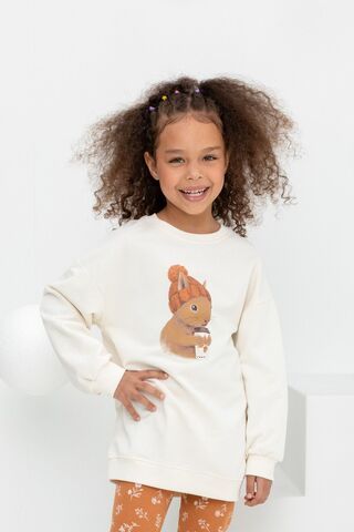 джемпер  для девочки  КР 302186/молочный